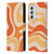 Kierkegaard Design Studio Retro Abstract Patterns Modern Orange Tangerine Swirl Leather Book Wallet Case Cover For Motorola Edge X30