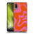 Kierkegaard Design Studio Retro Abstract Patterns Hot Pink Orange Swirl Soft Gel Case for Samsung Galaxy A02/M02 (2021)