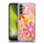 Kierkegaard Design Studio Retro Abstract Patterns Pink Orange Thulian Flowers Soft Gel Case for Samsung Galaxy A14 5G