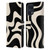 Kierkegaard Design Studio Retro Abstract Patterns Black Almond Cream Swirl Leather Book Wallet Case Cover For OPPO Find X5