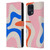 Kierkegaard Design Studio Retro Abstract Patterns Pink Blue Orange Swirl Leather Book Wallet Case Cover For OPPO Find X5