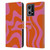 Kierkegaard Design Studio Retro Abstract Patterns Hot Pink Orange Swirl Leather Book Wallet Case Cover For OPPO Reno8 4G