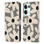 Kierkegaard Design Studio Retro Abstract Patterns Daisy Black Cream Dots Check Leather Book Wallet Case Cover For OPPO Reno8 Pro