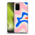 Kierkegaard Design Studio Retro Abstract Patterns Pink Blue Orange Swirl Soft Gel Case for Samsung Galaxy S20+ / S20+ 5G