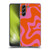 Kierkegaard Design Studio Retro Abstract Patterns Hot Pink Orange Swirl Soft Gel Case for Samsung Galaxy S21 FE 5G