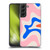 Kierkegaard Design Studio Retro Abstract Patterns Pink Blue Orange Swirl Soft Gel Case for Samsung Galaxy S22+ 5G