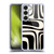Kierkegaard Design Studio Retro Abstract Patterns Palm Springs Black Cream Soft Gel Case for Samsung Galaxy S23 5G
