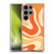 Kierkegaard Design Studio Retro Abstract Patterns Modern Orange Tangerine Swirl Soft Gel Case for Samsung Galaxy S23 Ultra 5G