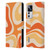 Kierkegaard Design Studio Retro Abstract Patterns Modern Orange Tangerine Swirl Leather Book Wallet Case Cover For Xiaomi 12T Pro