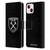 West Ham United FC Crest White Logo Leather Book Wallet Case Cover For Apple iPhone 13