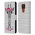Monika Strigel Flower Giraffe And Stripes Grey Leather Book Wallet Case Cover For Motorola Moto E7 Plus