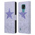Monika Strigel Glitter Star Pastel Lilac Leather Book Wallet Case Cover For Motorola Moto E7