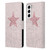 Monika Strigel Glitter Star Pastel Rose Pink Leather Book Wallet Case Cover For Samsung Galaxy S22 5G