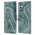 LebensArt Geo Liquid Marble Sea Foam Green Leather Book Wallet Case Cover For Samsung Galaxy A34 5G