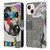 Michel Keck Dogs 3 Greyhound Leather Book Wallet Case Cover For Apple iPhone 13 Mini