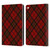 PLdesign Christmas Red Tartan Leather Book Wallet Case Cover For Apple iPad Air 2 (2014)