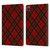 PLdesign Christmas Red Tartan Leather Book Wallet Case Cover For Apple iPad Pro 11 2020 / 2021 / 2022