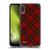PLdesign Christmas Red Tartan Soft Gel Case for LG K22