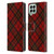 PLdesign Christmas Red Tartan Leather Book Wallet Case Cover For Samsung Galaxy M53 (2022)