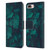 PLdesign Flowers And Leaves Dark Emerald Green Ivy Leather Book Wallet Case Cover For Apple iPhone 7 Plus / iPhone 8 Plus