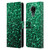 PLdesign Glitter Sparkles Emerald Green Leather Book Wallet Case Cover For Nokia C30