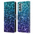 PLdesign Glitter Sparkles Aqua Blue Leather Book Wallet Case Cover For Motorola Moto G Stylus 5G (2022)