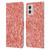 PLdesign Sparkly Coral Coral Sparkle Leather Book Wallet Case Cover For Motorola Moto G53 5G