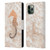 Monika Strigel Champagne Gold Seahorse Leather Book Wallet Case Cover For Apple iPhone 11 Pro