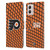 NHL Philadelphia Flyers Net Pattern Leather Book Wallet Case Cover For Motorola Moto G53 5G