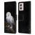Patrik Lovrin Animal Portraits Majestic Winter Snowy Owl Leather Book Wallet Case Cover For Motorola Moto G53 5G