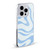 Kierkegaard Design Studio Art Blue Abstract Swirl Pattern Soft Gel Case for Apple iPhone 14 Pro Max