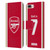 Arsenal FC 2023/24 Players Home Kit Bukayo Saka Leather Book Wallet Case Cover For Apple iPhone 7 Plus / iPhone 8 Plus
