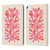 Ayeyokp Plant Pattern Two Coral Leather Book Wallet Case Cover For Apple iPad Air 2020 / 2022