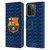 FC Barcelona Crest Patterns Barca Leather Book Wallet Case Cover For Apple iPhone 15 Pro