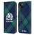 Scotland Rugby Graphics Tartan Oversized Leather Book Wallet Case Cover For Apple iPhone 15 Plus