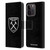 West Ham United FC Crest White Logo Leather Book Wallet Case Cover For Apple iPhone 15 Pro