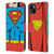 Superman DC Comics Logos Classic Costume Leather Book Wallet Case Cover For Apple iPhone 15 Plus