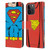 Superman DC Comics Logos Classic Costume Leather Book Wallet Case Cover For Apple iPhone 15 Pro Max