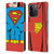 Superman DC Comics Logos Classic Costume Leather Book Wallet Case Cover For Apple iPhone 15 Pro
