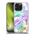 Nature Magick Tropical Palm Leaves On Marble Rainbow Leaf Soft Gel Case for Apple iPhone 15 Pro Max