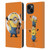 Despicable Me Minions Stuart Leather Book Wallet Case Cover For Apple iPhone 15