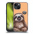 Animal Club International Faces Sloth Soft Gel Case for Apple iPhone 15