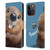 Animal Club International Faces Beaver Leather Book Wallet Case Cover For Apple iPhone 15 Pro