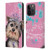 Animal Club International Royal Faces Yorkie Leather Book Wallet Case Cover For Apple iPhone 15 Pro