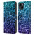 PLdesign Glitter Sparkles Aqua Blue Leather Book Wallet Case Cover For Apple iPhone 15