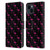 PLdesign Sparkly Flamingo Pink Pattern On Black Leather Book Wallet Case Cover For Apple iPhone 15