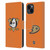NHL Anaheim Ducks Plain Leather Book Wallet Case Cover For Apple iPhone 15