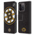 NHL Boston Bruins Oversized Leather Book Wallet Case Cover For Apple iPhone 15 Pro