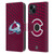 NHL Colorado Avalanche Net Pattern Leather Book Wallet Case Cover For Apple iPhone 15 Plus