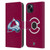 NHL Colorado Avalanche Plain Leather Book Wallet Case Cover For Apple iPhone 15 Plus